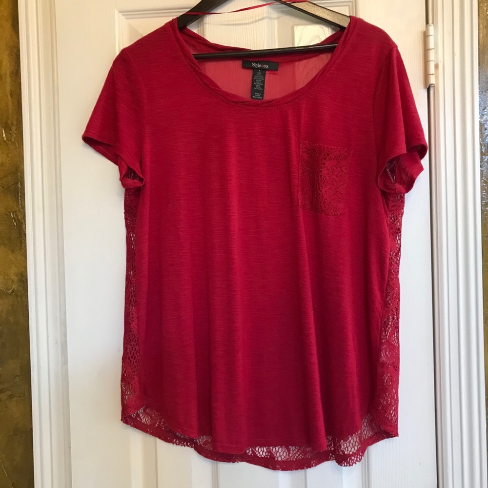Lace back shirt